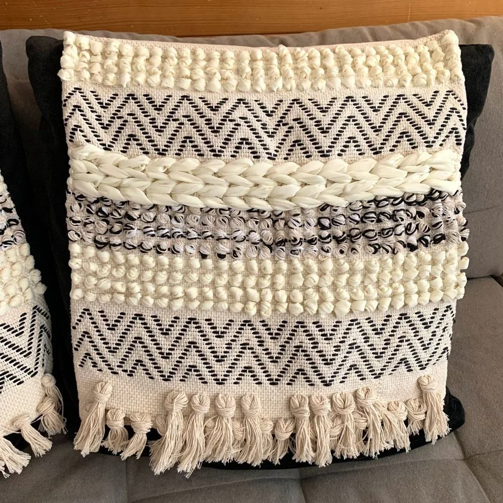 Set of (2) Square Boho‎ Pillow Shams